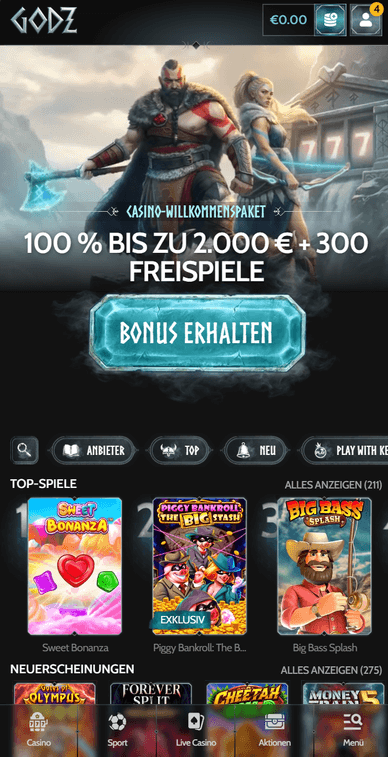 Gods Mobile Casino