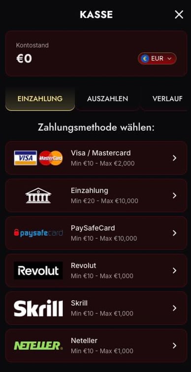 Casino Deposit Einzahlungen Nana Casino Online