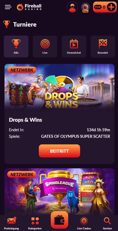 Turniere im Casino Turniere im Casino Online Fireball