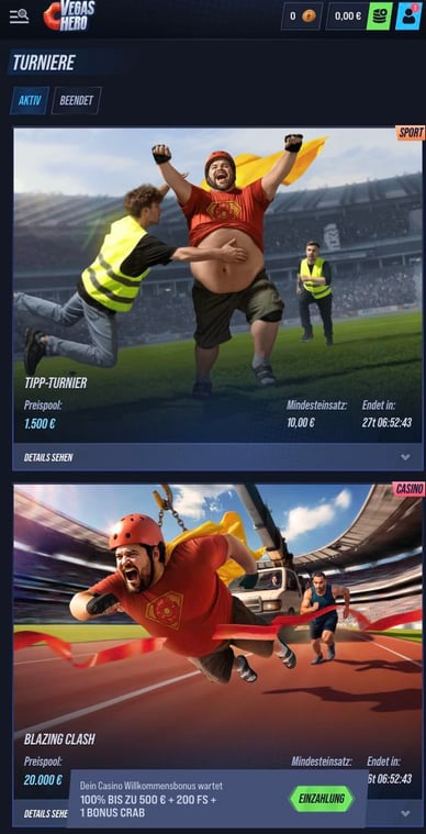 Online Casino VegasHero Turniere