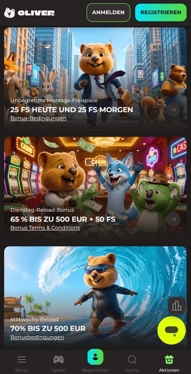 Bonuses im Casino Boni im Online Casino Oliver
