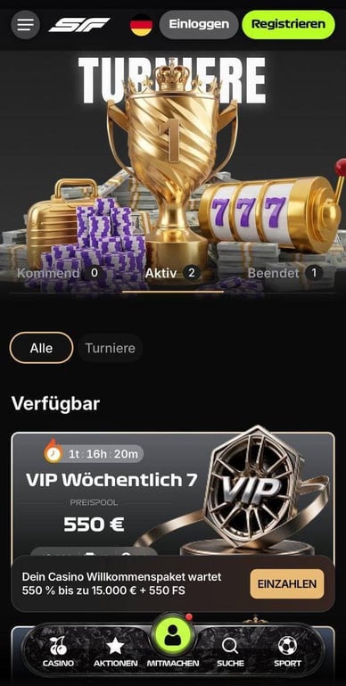 Die Turniere und Jackpots von SpinFormula Casino-Turniere und Jackpot-Spiele bei SpinFormula