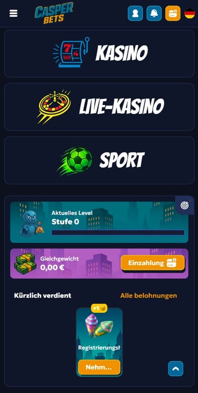 CasperBets Mobile Casino