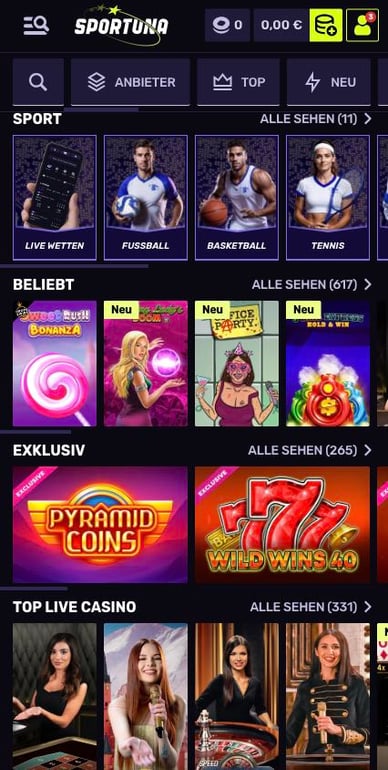 Mobil-Casino Sportuna Mobile Casino