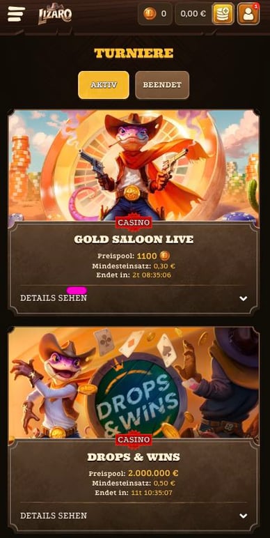 Turniere Lizaro Casino Deutschland