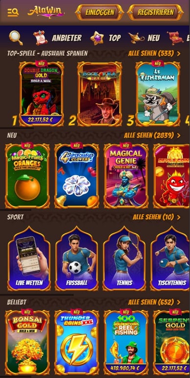 Mobil-Casino Alawin Mobile Casino