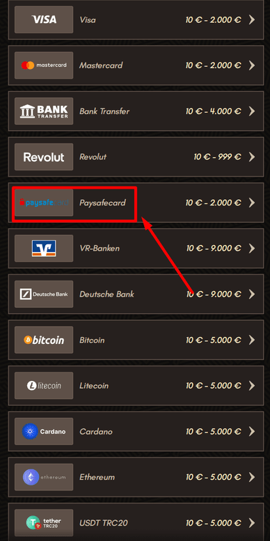 Paysafecard im Online Casino PSC im Online Casino Malta Lizenz