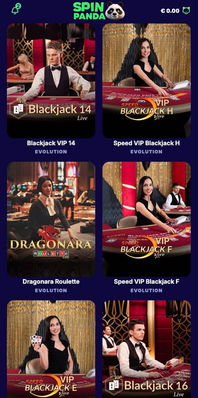 Spinpanda Live Casino