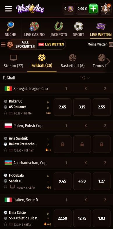 Westace Casino Online Sportwetten