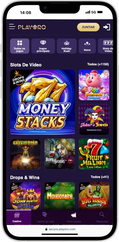 Jogos de cassino online PlayOro