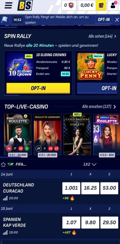 Mobil-Casino Betscore Mobile Casino