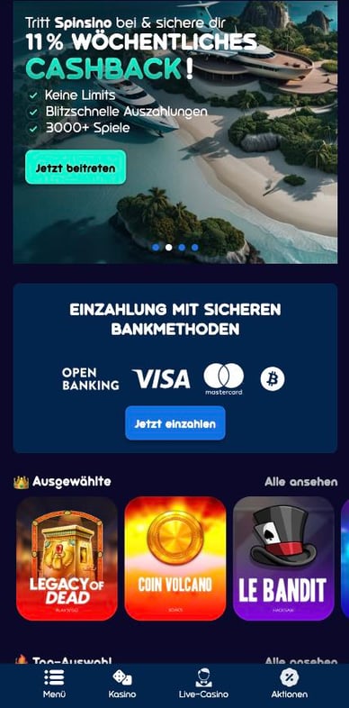 Spinsino Mobile Casino