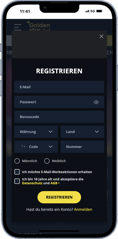 Casino Goldenstar Registrierung