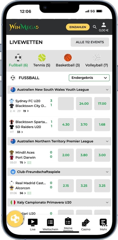 Online Casino WinMega Sportwetten