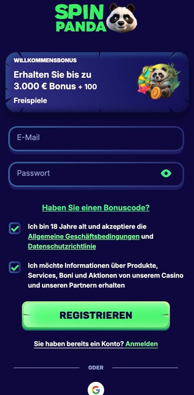 Casino Spinpanda Registrieren