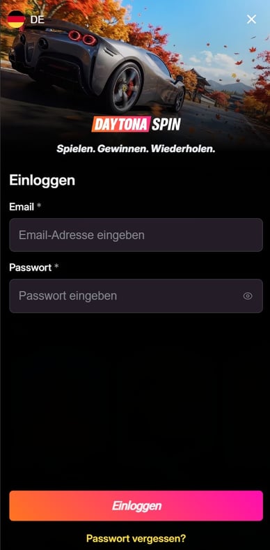 Login im DaytonaSpin Online