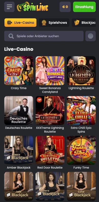 Online Live-Casino Spinline Live Casino