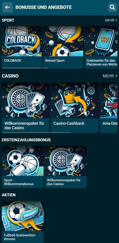 Boni im Casino Coldbet