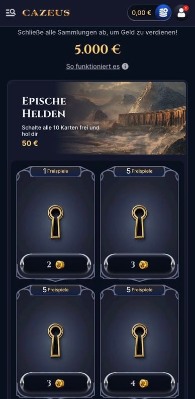 Sammlungen im Cazeuscasino