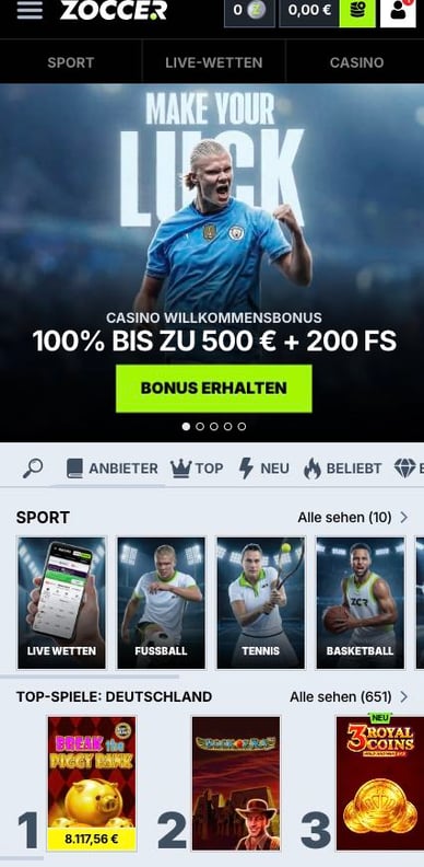 Zoccer Mobile Casino