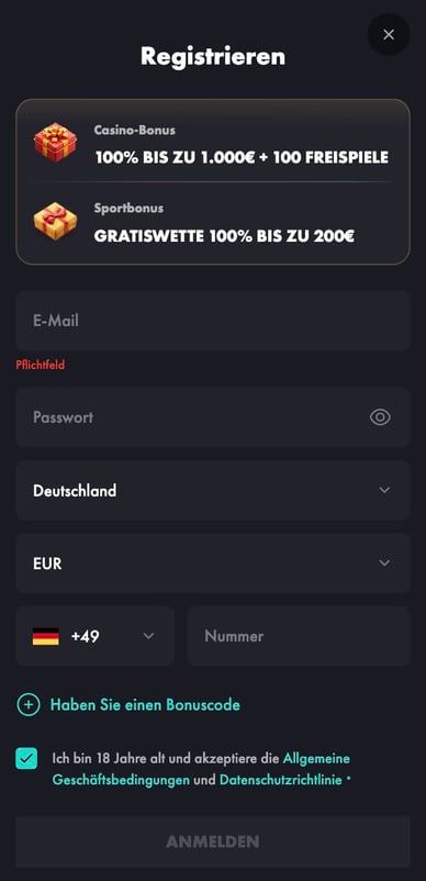 Casino Registrierung Roosterbet Casino Registrierung