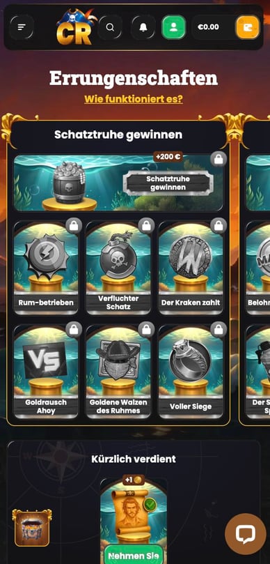 Corsaza Online Casino Errungenschaften