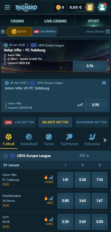 Ragnaro Casino Deutschland Sportwetten