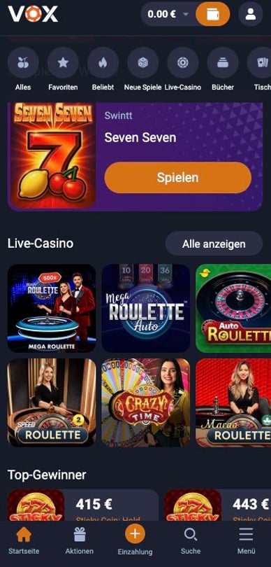 Mobil Casino Vox Mobile Casino