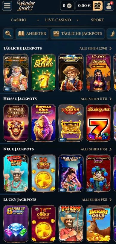 Wonderluck Jackpot Casino