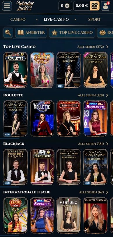 Wonderluck Live-Casino