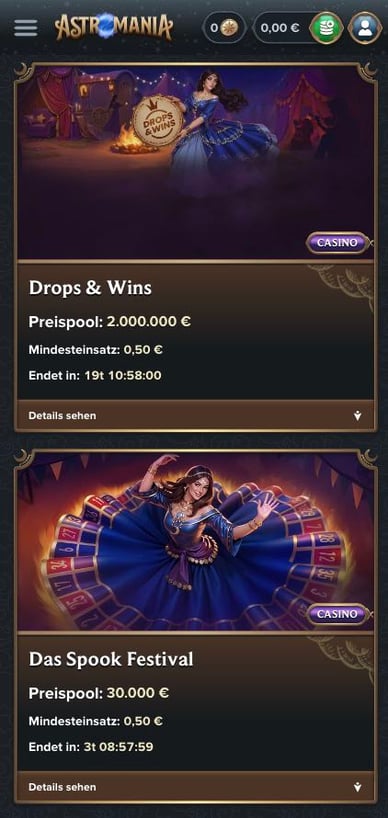 Turniere Casino Turniere in Astro Mania Online Casino