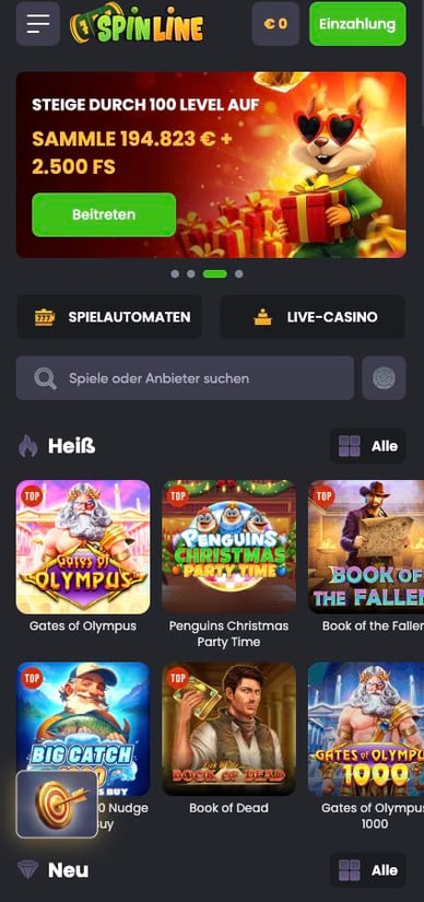 Online Casino Mobile Version Spinline Mobile Casino