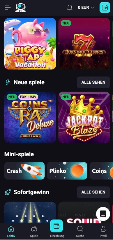 Mobile Version Online Casino Novadreams 