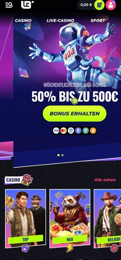 Mobile Casino LunuBet