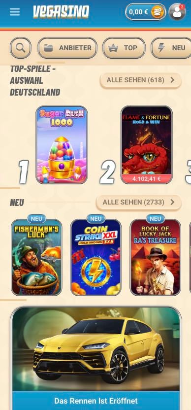 Vegasino Mobile Casino