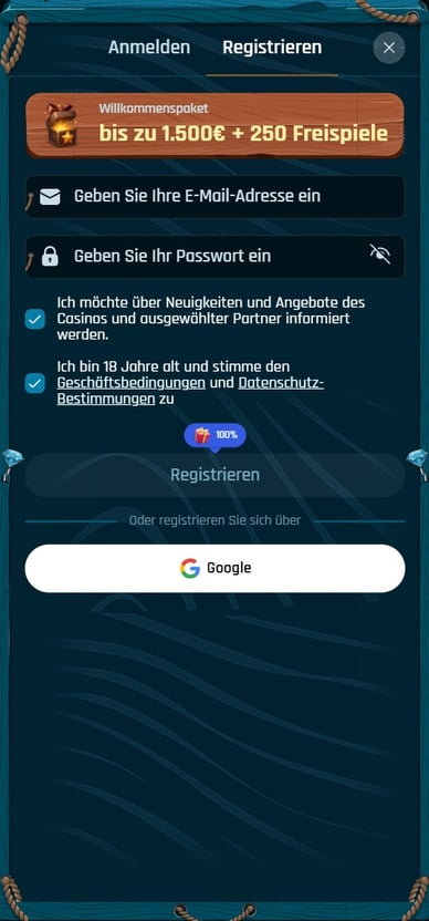 Registrierung Casino Ringospin