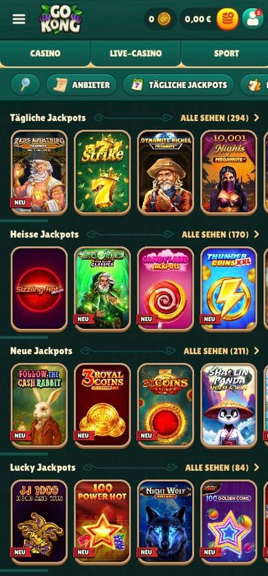 Casino Jackpot Go Kong Online Casino Jackpot-Spiele