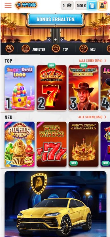 Mobil-Casino Wyns Mobile Casino