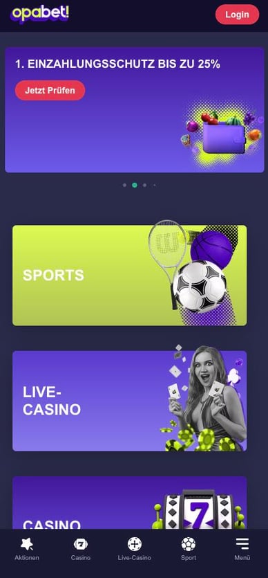 Opabet Casino Mobile Version