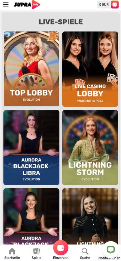 Live-Casino Supra Play Live Online Casino