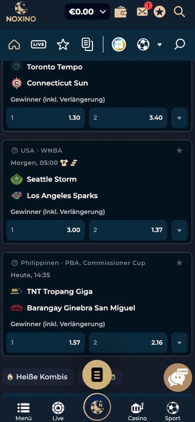 Sportwetten Noxino-Casino