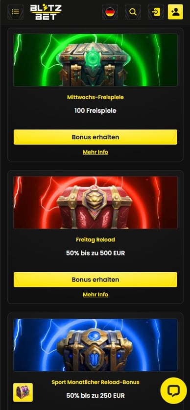 Blitz Bet Casino Boni