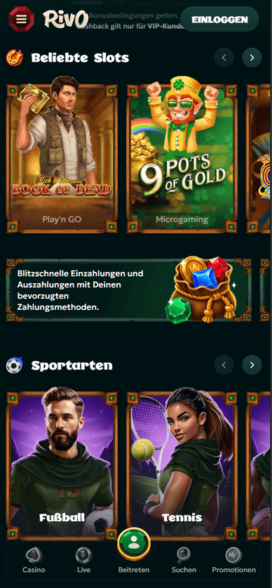 Mobile-Casino Rivo Mobile Casino
