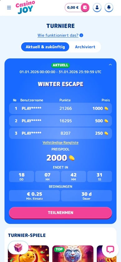 Casino-Joy Turniere