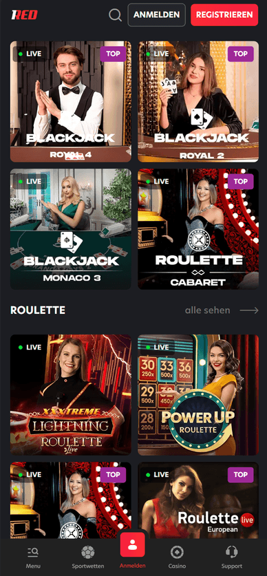 Live-Casino 1Red Live Casino