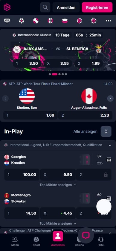Sportwetten-Sektion Casino Sportwetten in Online Casino Betsio