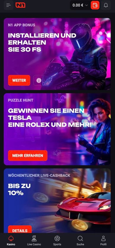N1 Bet Casino Deutsche Boni