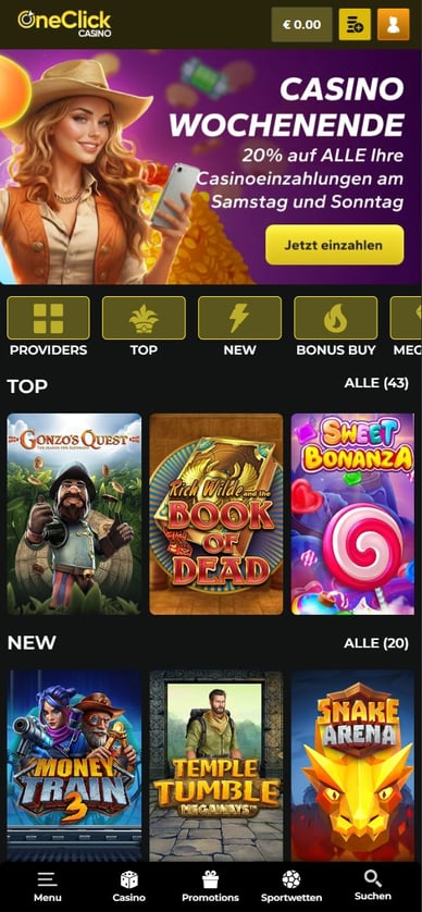 One Click Mobile Casino