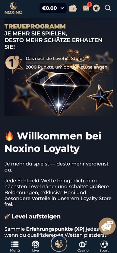 Treueprogramm Noxino-Casino