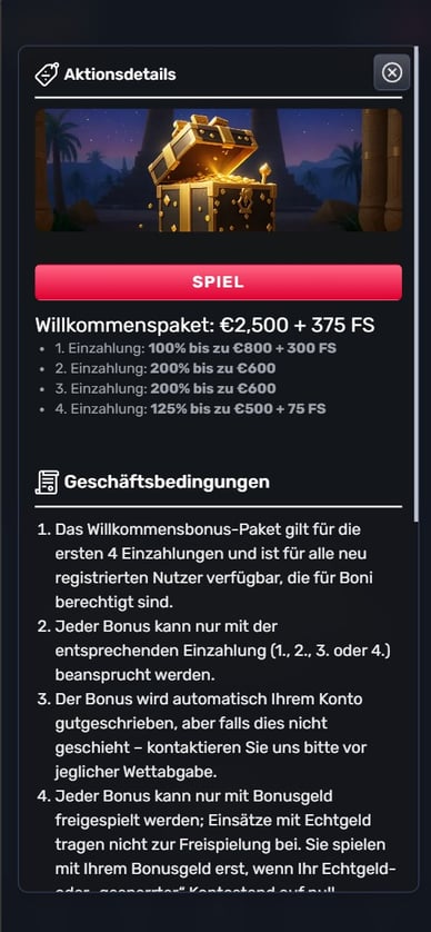 Willkommensbonus TheSlotz-Casino